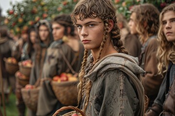 Saga of youth - viking children embracing lifestyle of their ancestors, delving into customs, activities, rich cultural heritage that molds spirited lives of these historic young warriors.