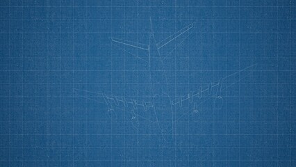 Technical drawing on a gradient background.Mechanical Engineering drawing