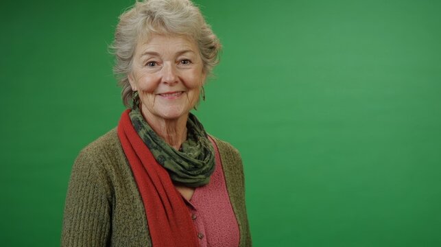 An older woman smiling gently conveying warmth and approachability.