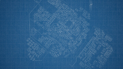 Technical drawing on a gradient background.Mechanical Engineering drawing
