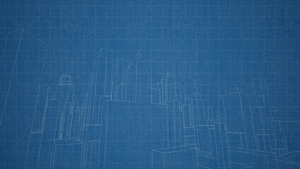 Fototapeta premium Technical drawing on a gradient background.Mechanical Engineering drawing