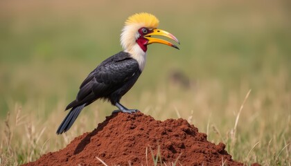 Obraz premium Vibrant bird in natural habitat