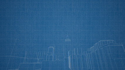 Technical drawing on a gradient background.Mechanical Engineering drawing