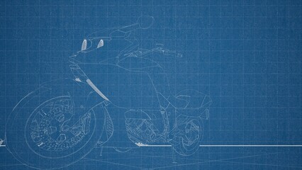 Technical drawing on a gradient background.Mechanical Engineering drawing