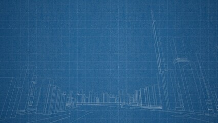 Technical drawing on a gradient background.Mechanical Engineering drawing