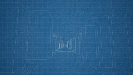 Technical drawing on a gradient background.Mechanical Engineering drawing