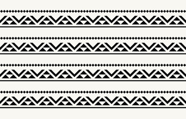 Ethnic tribal Aztec black and white background. Seamless tribal pattern, folk embroidery, tradition geometric Aztec ornament. Traditional  design for fabric, textile, print, rug, paper