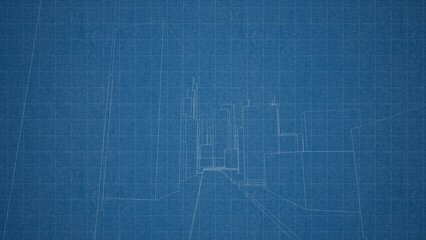 Technical drawing on a gradient background.Mechanical Engineering drawing