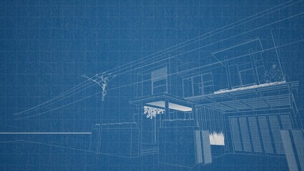 Technical drawing on a gradient background.Mechanical Engineering drawing