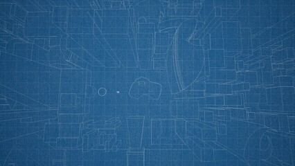 Technical drawing on a gradient background.Mechanical Engineering drawing