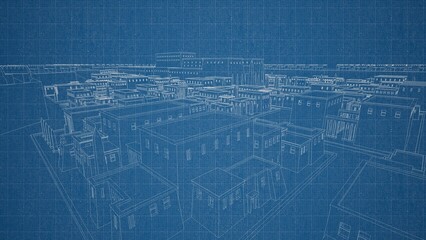 Technical drawing on a gradient background.Mechanical Engineering drawing