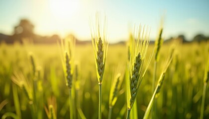 Fototapeta premium Bountiful harvest under the suns glow