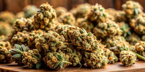 Dry cannabis buds on display, marijuana, cannabis, weed, dried, herb, plant, nature, hemp, medicine, organic, aroma, THC, CBD