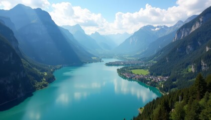  Enchanting mountain lake a serene escape