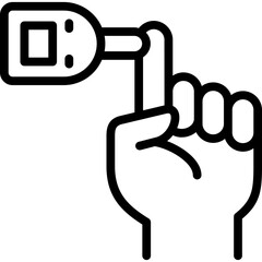 blood test icon illustration design with outline