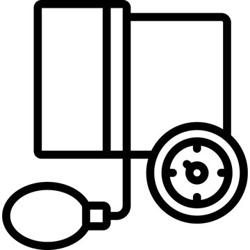 recommend clip art: blood pressure gauge icon illustration design with outline