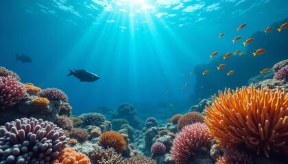 Fototapeta premium Exploring the depths of a vibrant underwater world