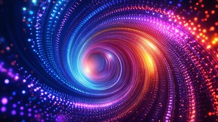 Glowing Tunnel in Futuristic Time Loop