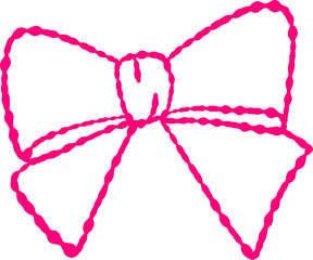 Hand Drawn Doodle Bow Illustration
