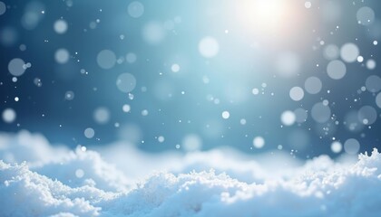 Fototapeta premium Whispers of winters touch falling softly to the ground