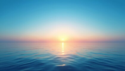 Fototapeta premium Sunsets golden glow on tranquil waters