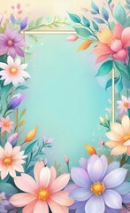 Fototapeta premium frame of flowers