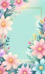Fototapeta premium frame of flowers