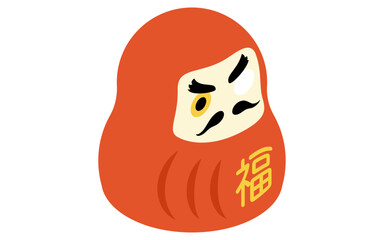 正月の福だるま、アイソメトリックアイコン
