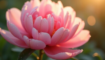 Fototapeta premium Beautiful pink flower in bloom