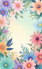 frame of flowers