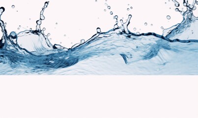Dynamic Water Splash with Clear Blue Waves