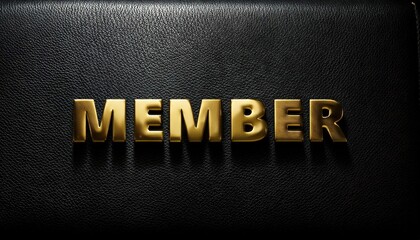 Exclusive Membership Card with Gold Letters