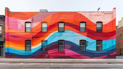 Colorful Mural on Building