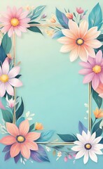 Fototapeta premium frame of flowers