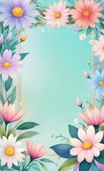 frame of flowers