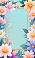 frame of flowers