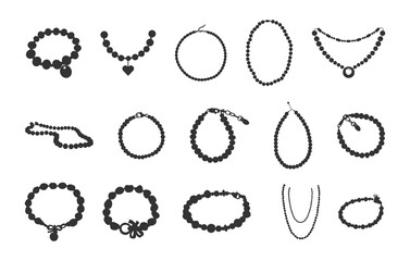 Baby pearls svg, Baby pearls silhouette, Pearls svg, Pearls silhouette, Pearl necklace silhouette, Pearl necklace svg, Necklace svg, Pearls bundle.