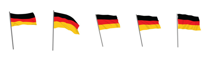 Germany Flag Icon Set for National Events, Patriotism, and Celebrations – Perfect for German Unity Day, Independence, and Cultural Festivals