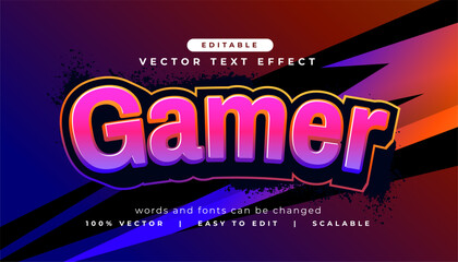 editable gamer lettering text effect style