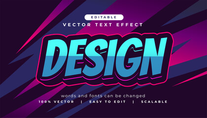 3d design editable text effect style