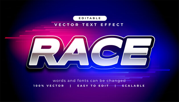 editable race text style with shiny effect