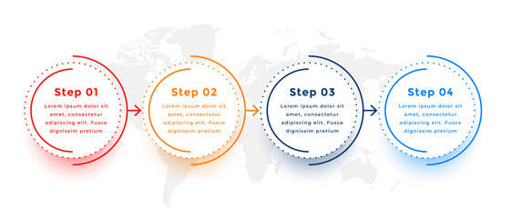 four step infographic business option layout for data presentation or visualization