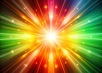 Obraz premium 5. Visualize a radiant aura emanating from a neon orange, bright green, pink, and white hues that evoke feelings of joy and wonder.