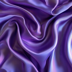 Obraz premium A close-up of smooth, flowing purple satin fabric, showcasing its elegant texture and sheen.