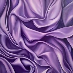Fototapeta premium A close-up view of elegantly draped purple fabric, showcasing its smooth texture and flowing folds.