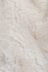 white plush fabric texture background , background pattern of soft warm material