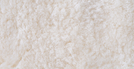 white plush fabric texture background , background pattern of soft warm material