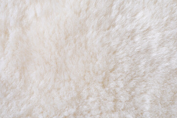 white plush fabric texture background , background pattern of soft warm material