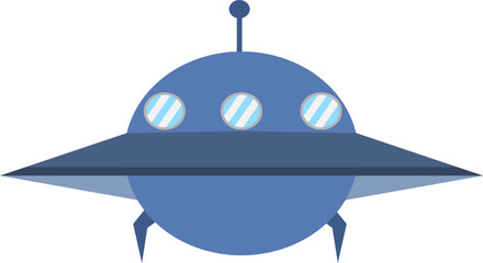 Blue UFO illustration