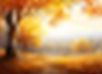 Fototapeta premium Abstract backdrop with autumn forest